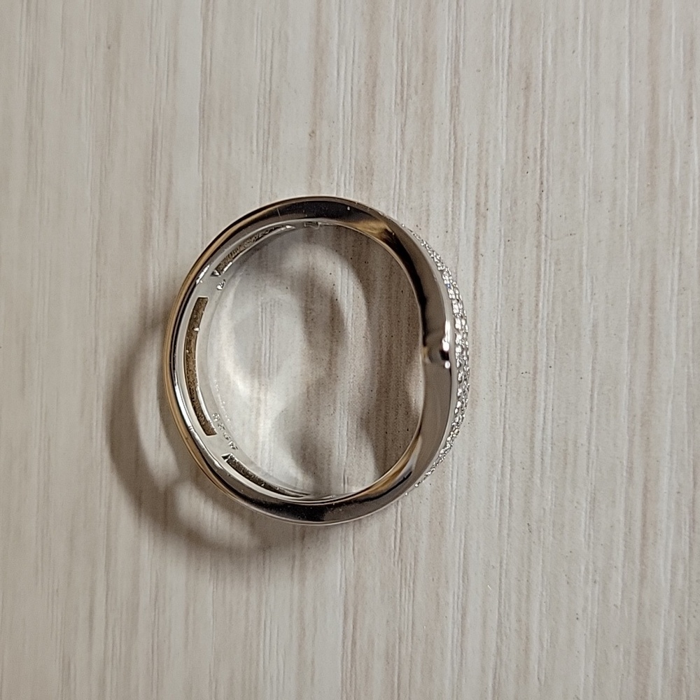 STERLING SILVER CZ CHEVRON RING - Picture 3 of 6